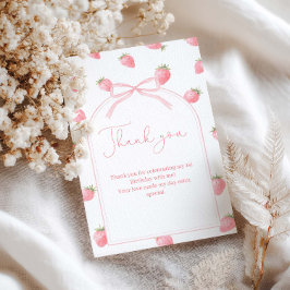 Tarjeta De Agradecimiento Berry First Birthday Girl