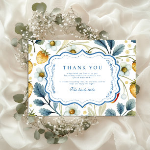 Tarjeta De Agradecimiento Berry suave Rubor Bridal Shower