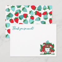 Berry Sweet Baby Blue Strawberry Bear Baby Shower