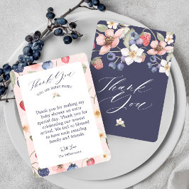 Tarjeta De Agradecimiento Berry Sweet Baby Shower Wild Berries & Flowers
