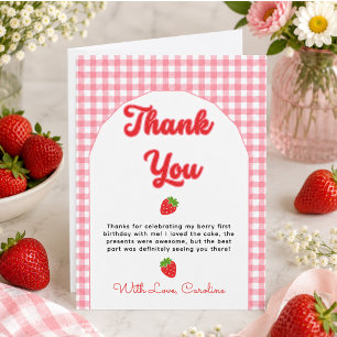 Tarjeta de agradecimiento Berry Sweet para el prim