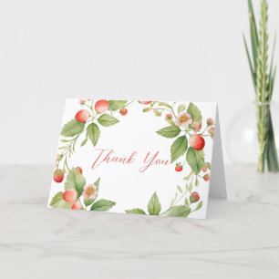 Tarjeta de agradecimiento Berry Sweet Strawberry S
