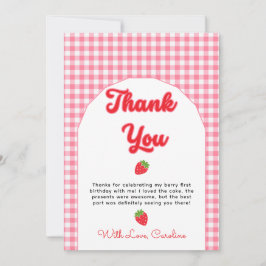 Tarjeta De Agradecimiento Berry Sweet Thank You Card (Tarjeta de agradecimie