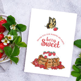 Tarjeta De Agradecimiento Berry Sweet Waffles Cumpleaños Gracias