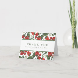 Tarjeta De Agradecimiento Berry Theme Baby Shower Thank You Card