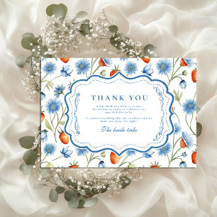 Tarjeta De Agradecimiento Berry Vine Romance Bridal Shower