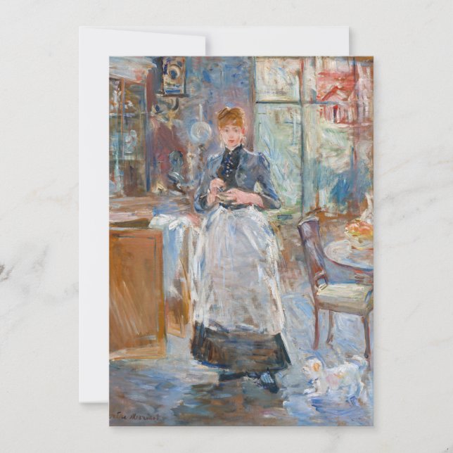 Tarjeta De Agradecimiento Berthe Morisot - En el comedor (Anverso)