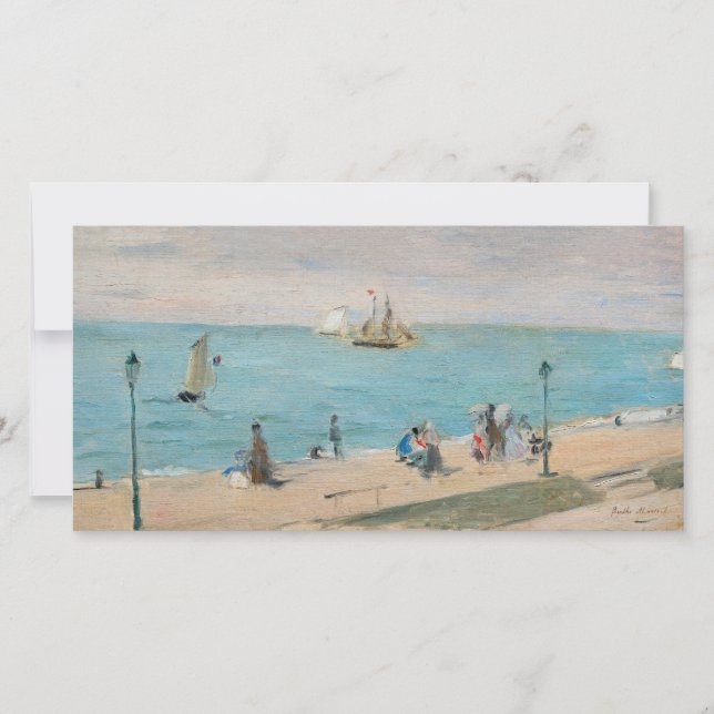 Tarjeta De Agradecimiento Berthe Morisot - En la playa, Les Petites-Dalles (Anverso)