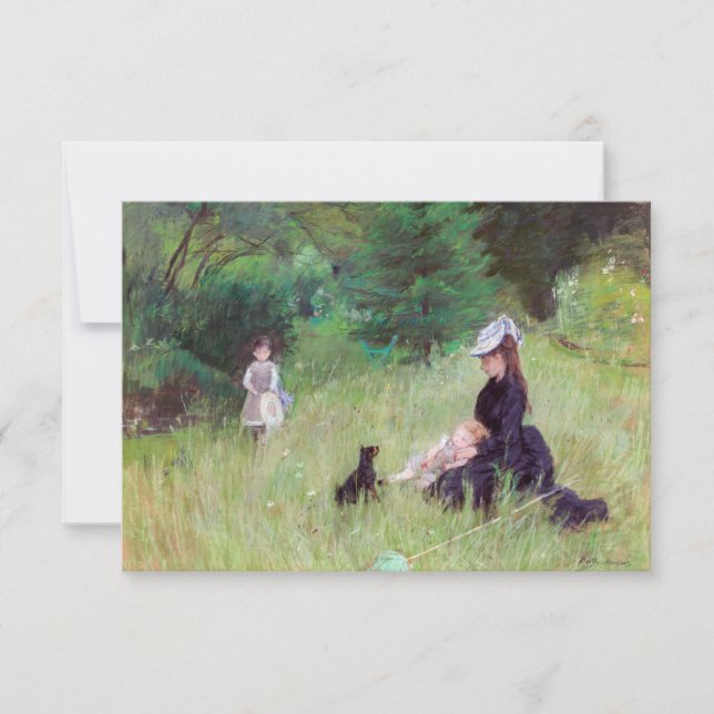 Tarjeta De Agradecimiento Berthe Morisot - En un parque (Anverso)