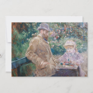 Tarjeta De Agradecimiento Berthe Morisot - Eugene Manet con su hija