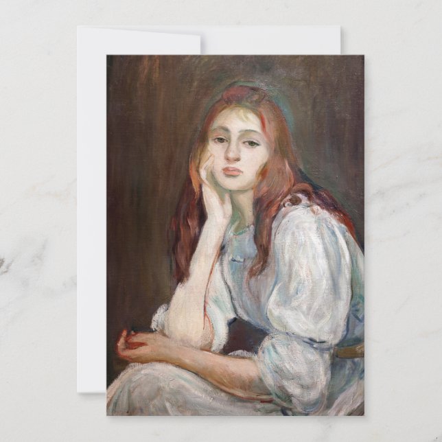 Tarjeta De Agradecimiento Berthe Morisot - Julie Daydreaming (Anverso)