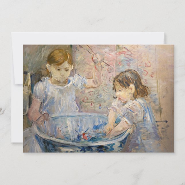 Tarjeta De Agradecimiento Berthe Morisot - Niños en la Pila (Anverso)