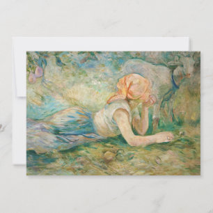 Tarjeta De Agradecimiento Berthe Morisot - Pastora descansando