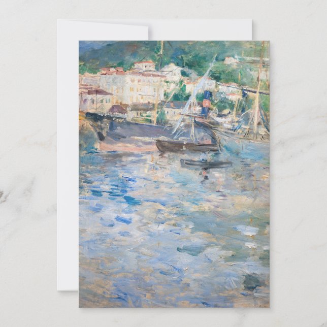 Tarjeta De Agradecimiento Berthe Morisot - Puerto de Niza (Anverso)