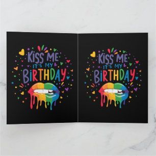 Tarjeta De Agradecimiento Bésame Es Mi Cumpleaños