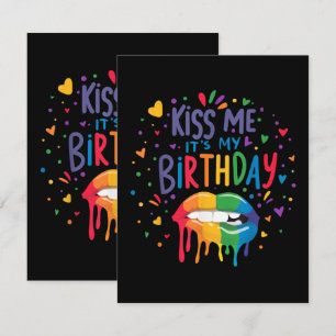 Tarjeta De Agradecimiento Bésame Es Mi Cumpleaños