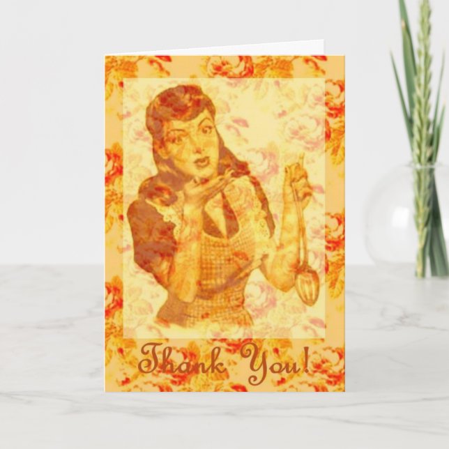 Tarjeta De Agradecimiento Bese al cocinero… (Anverso)