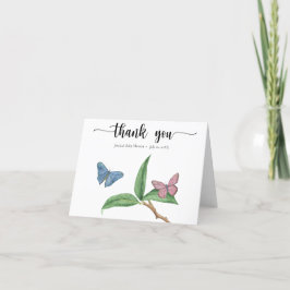 Tarjeta De Agradecimiento Besos de mariposa gracias