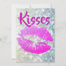 "Besos" de pintalabios rosados personalizados Grac