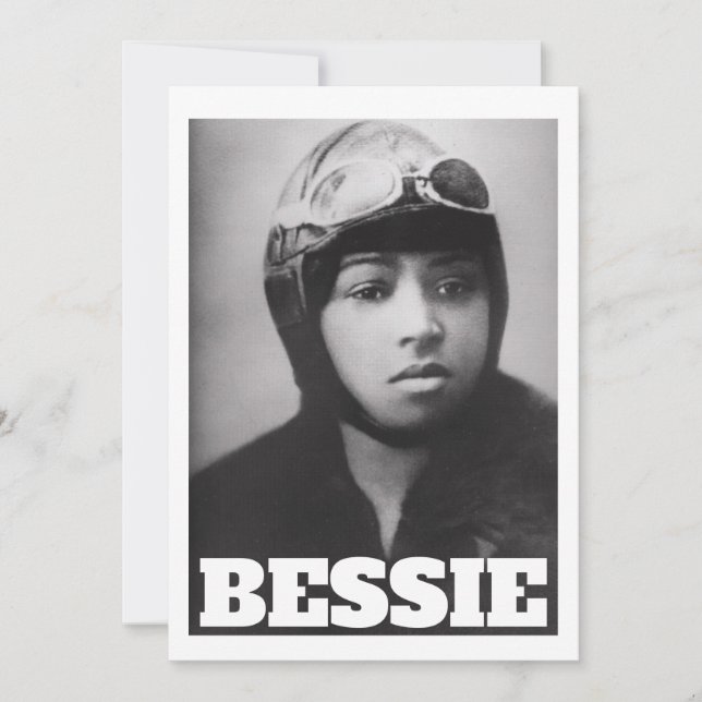 Tarjeta De Agradecimiento Bessie Coleman - Pionero de aviación (Anverso)