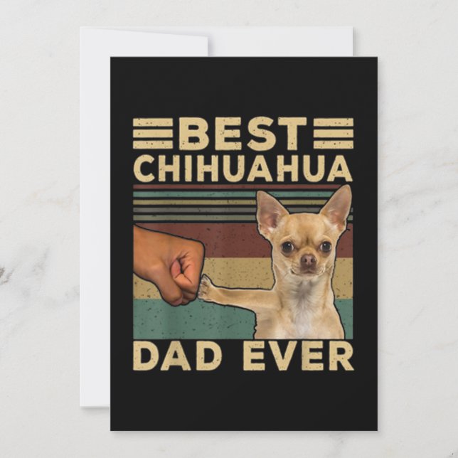 Tarjeta De Agradecimiento Best Chihuahua Dad Ever (Anverso)