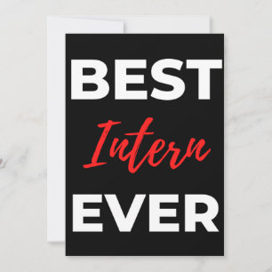 Tarjeta De Agradecimiento Best Intern Ever