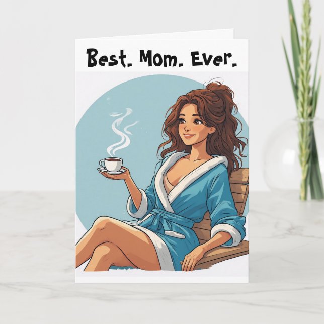 Tarjeta De Agradecimiento Best. Mom. Ever.  (Anverso)