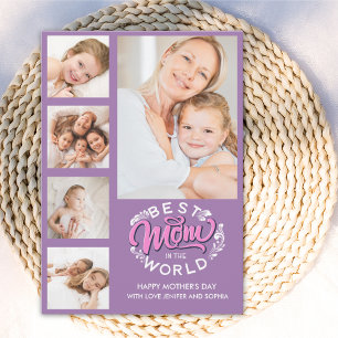 Tarjeta De Agradecimiento Best Mom In the World Scrip 5 Photos Mom