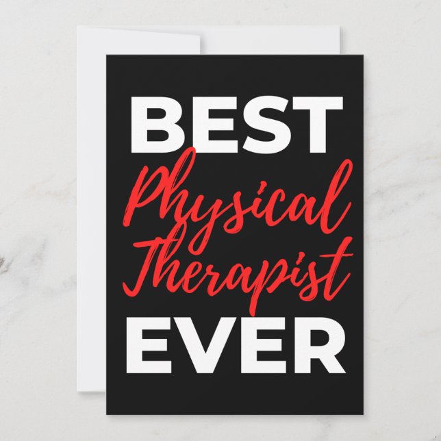 Tarjeta De Agradecimiento Best Physical Therapist Ever (Anverso)