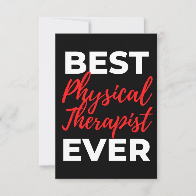 Tarjeta De Agradecimiento Best Physical Therapist Ever (Anverso)