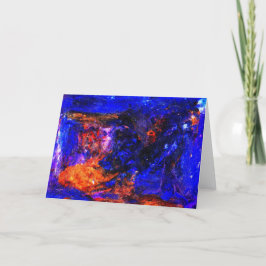 Tarjeta De Agradecimiento Bestia Azul Corriendo Fuego