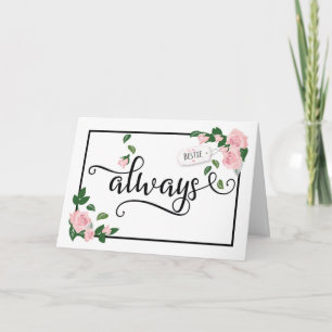 Tarjeta De Agradecimiento Bestie Gracias, siempre - Has estado ahí para mí