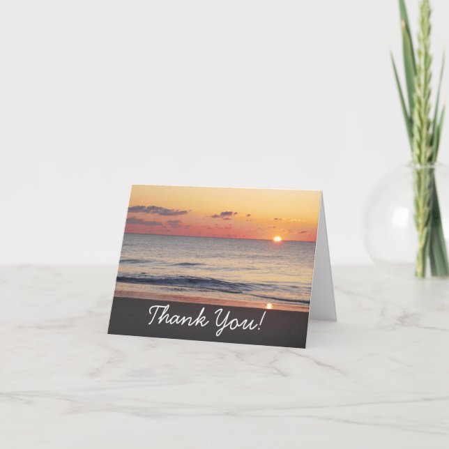 Tarjeta De Agradecimiento Bethany Beach Sunrise II (Anverso)