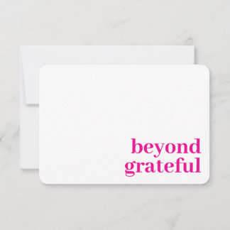 Tarjeta De Agradecimiento Beyond Grateful Thank You Modern Elegant Card