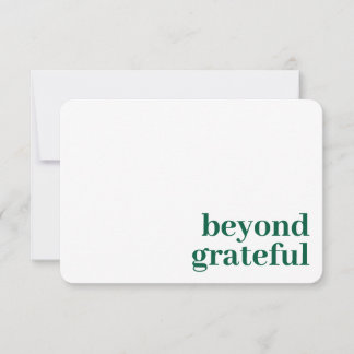Tarjeta De Agradecimiento Beyond Grateful Thank You Modern Green Card