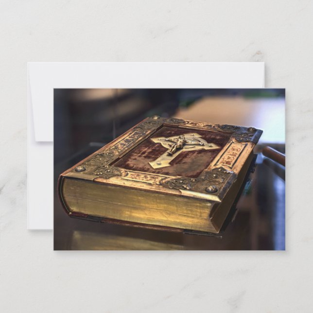 Tarjeta De Agradecimiento Biblia cristiana antigua (Anverso)