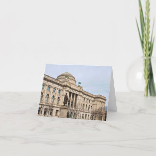 Tarjeta De Agradecimiento biblioteca pública de estilo renacentista en milwa