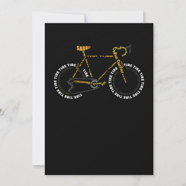 Tarjeta De Agradecimiento Bicicleta    AnatomíaCiclismo Cuto Es Regalo De Vi (Anverso)