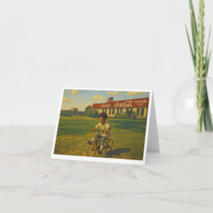 Tarjeta De Agradecimiento Bicicleta de chica de época