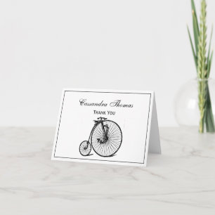 Tarjeta De Agradecimiento Bicicleta de velocípedo vintage Penny Farthing