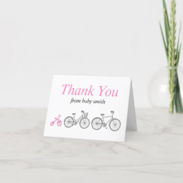 Tarjeta De Agradecimiento Bicicleta rosa