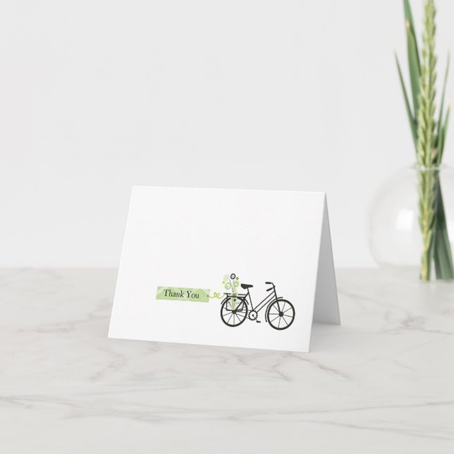 Tarjeta De Agradecimiento Bicycle Thank You Card (Anverso)
