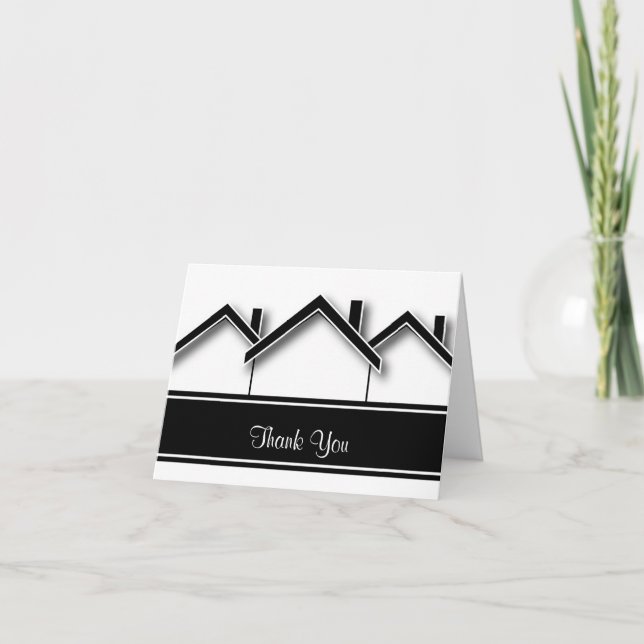 Tarjeta De Agradecimiento Bienes Raíces Gracias (Anverso)