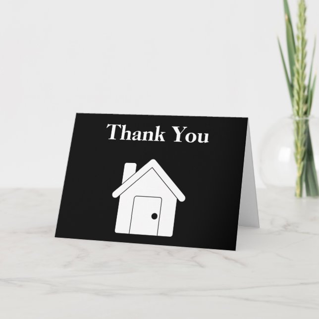 Tarjeta De Agradecimiento Bienes Raíces Personalizadas Gracias (Anverso)