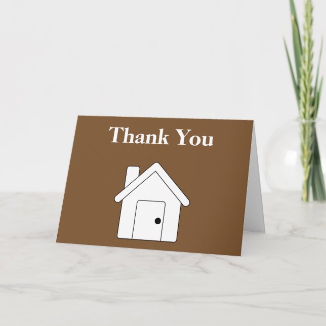 Tarjeta De Agradecimiento Bienes Raíces Personalizadas Gracias (Anverso)