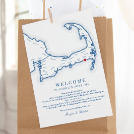 Tarjeta De Agradecimiento Bienvenida a Itinerario el Boda de MAMÁES portuari