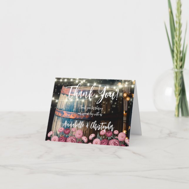 Tarjeta De Agradecimiento Bienvenida a la Fiesta de Despedida de Soltera al  (Anverso)