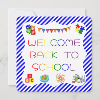 Tarjeta De Agradecimiento Bienvenida a los estudiantes de vuelta a la tarjet