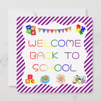 Tarjeta De Agradecimiento Bienvenida a los estudiantes de vuelta a la tarjet