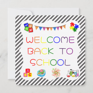 Tarjeta De Agradecimiento Bienvenida a los estudiantes de vuelta a la tarjet